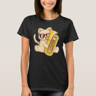 Cool Cat Spelen Euphonium Instrument T-shirt