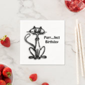 Cool Cat Spint Fect Birthday Servetten (Insitu)