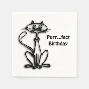 Cool Cat Spint Fect Birthday Servetten