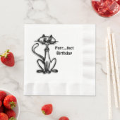 Cool Cat Spint Fect Birthday Servetten (Insitu)