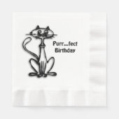 Cool Cat Spint Fect Birthday Servetten (Voorkant)