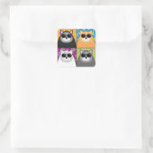 Cool Cat Square Stickers (Tas)
