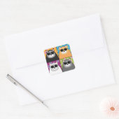 Cool Cat Square Stickers (Envelop)
