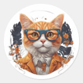 Cool Cat Sticker (Voorkant)