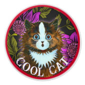 COOL CAT SURPRISE KERAMISCHE KNOP (Voorkant)