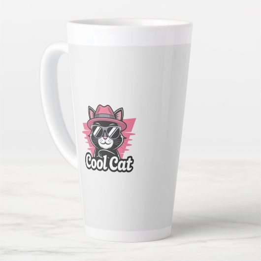 Cool Cat Swagger Latte Mok (Linkerhoek)