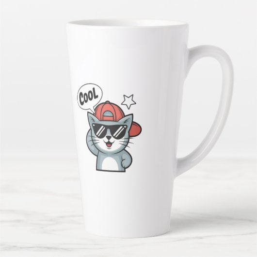 Cool Cat Swagger Latte Mok (Rechts)