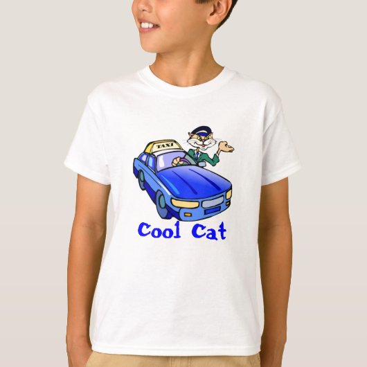 Cool Cat Taxi Driver T-shirt (Voorkant)