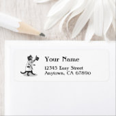 Cool Cat Top Hoed Aangepaste retour adreslabels Etiket (Insitu)