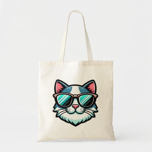 Cool Cat Tote Bag – Stylish Feline Fashion Accesso (Voorkant)
