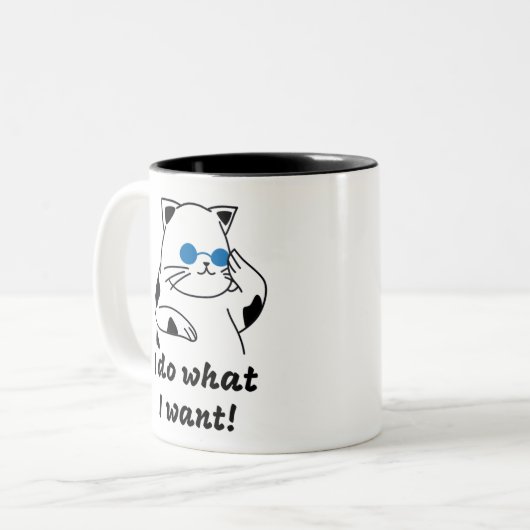 COOL CAT TWEEKLEURIGE KOFFIEMOK (Voorkant links)