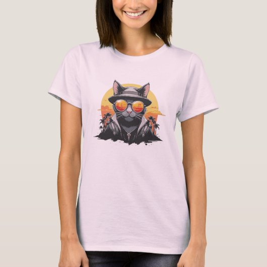 Cool Cat, Unique Style T-shirt (Voorkant)