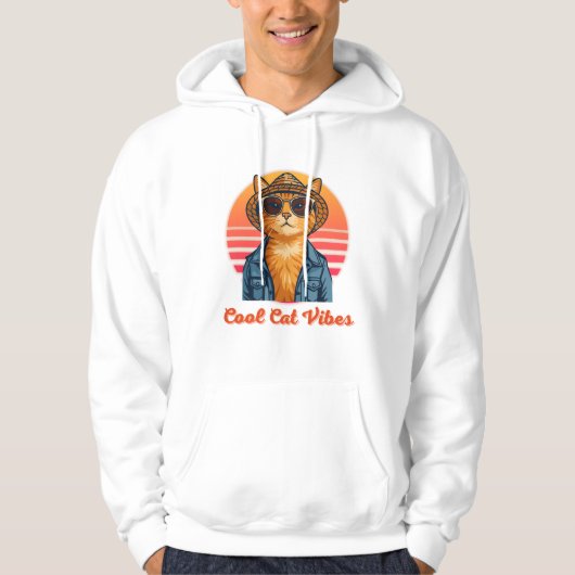 Cool Cat Vibes 🌴😎 Hoodie (Voorkant)