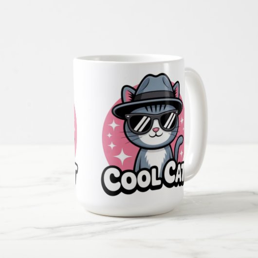 Cool Cat Vibes Koffiemok (Voorkant rechts)