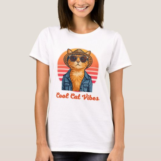 Cool Cat Vibes 🌴😎 T-shirt (Voorkant)