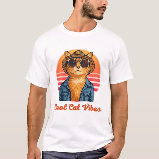 Cool Cat Vibes 🌴😎 T-shirt (Voorkant)