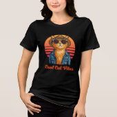Cool Cat Vibes 🌴😎 Tri-Blend Shirt (Voorkant)