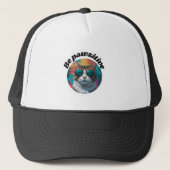 Cool Cat "Wees pawsitive" Motivatie Sticker Trucker Pet (Voorkant)
