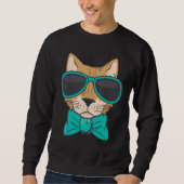 Cool Cat With Glasses Trui (Voorkant)
