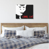 COOL CAT WRAPPED CANVAS AFDRUK (Insitu (Slaapkamer))