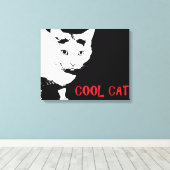 COOL CAT WRAPPED CANVAS AFDRUK (Insitu (Houten vloer))