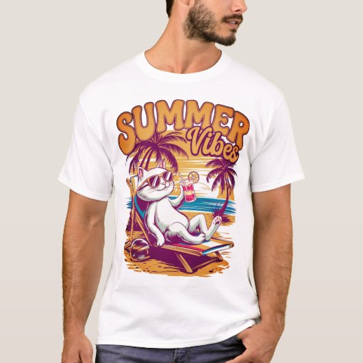 Cool Cat zomervakantie T-shirt (Voorkant)