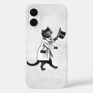 Cool Cat  Zwart Wit Grunge iPhone Case