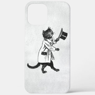 Cool Cat  Zwart Wit Grunge iPhone Case