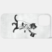 Cool Cat  Zwart Wit Grunge iPhone Case (Achterkant / Rechts)