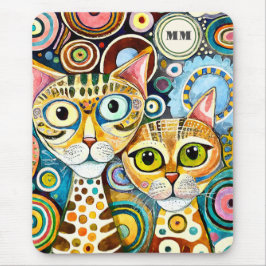 Cool Cats Abstract Muismat