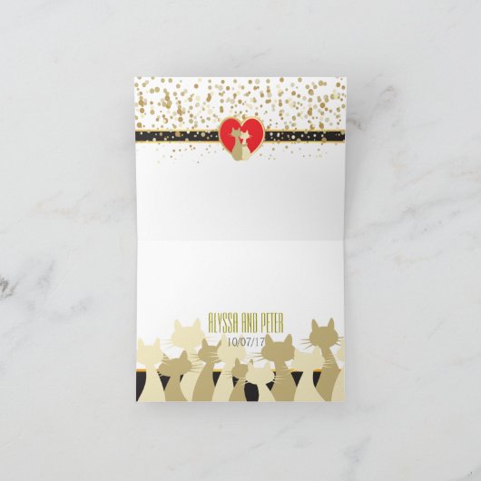 Cool Cats Bedankt kaart. (Binnen)