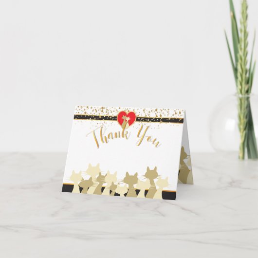 Cool Cats Bedankt kaart. (Voorkant)