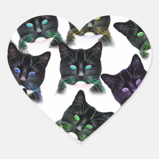 Cool Cats Hart Sticker (Voorkant)