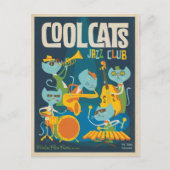 Cool Cats Jazz Briefkaart (Voorkant)