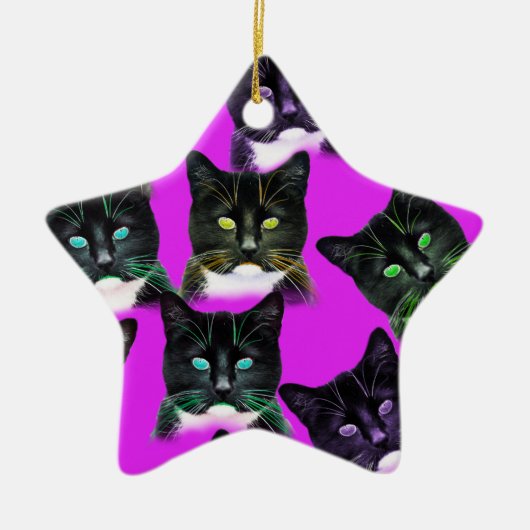 Cool Cats Keramisch Ornament (Voorkant)