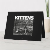 Cool Cats Kittens Meow Punk Rock Band Funny Cat Lo Kaart (Achterkant)