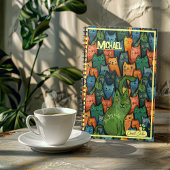 Cool Cats Kleurrijk Patroon Notitieboek