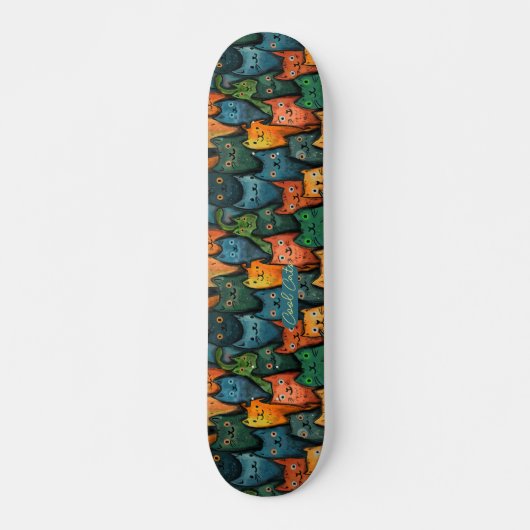 Cool Cats Kleurrijk Skateboard (Voorkant)