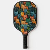 Cool Cats Kleurrijke Pickleball Paddle (Voorkant)