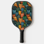 Cool Cats Kleurrijke Pickleball Paddle (Achterkant)