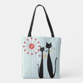 Cool Cats mid Century Modern Atomic Era MCM Tote Bag (Achterkant)