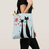 Cool Cats mid Century Modern Atomic Era MCM Tote Bag (Dichtbij)