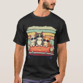 Cool Cats On The Go: Retro Vibes In Stijl T-shirt (Voorkant)