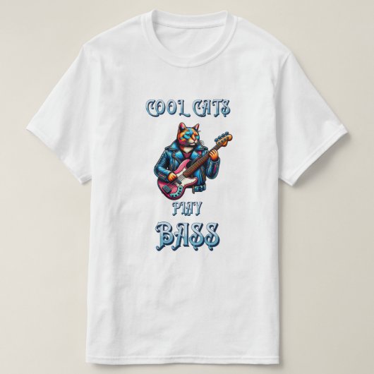 Cool Cats Play Bass T-shirt (Design voorkant)