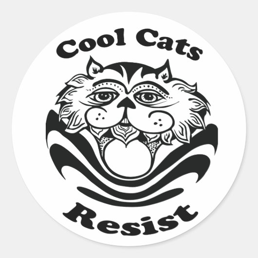 Cool Cats Resist - stickers (Voorkant)