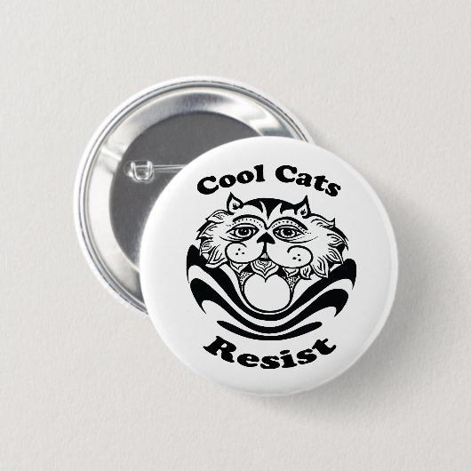 Cool Cats Resist-toets Ronde Button 5,7 Cm (Voorkant /achterkant)