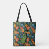 Cool Cats Watercolor Tote Bag (Achterkant)