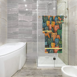 Cool Cats Waterverf Kleurrijke handdoek