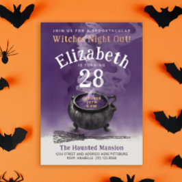 Cool Cauldron Paarse Magic Witch Verjaardagsfeest Kaart