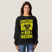Cool Caution Bio Hazard Puberty Virus Scientists Trui (Voorkant volledig)